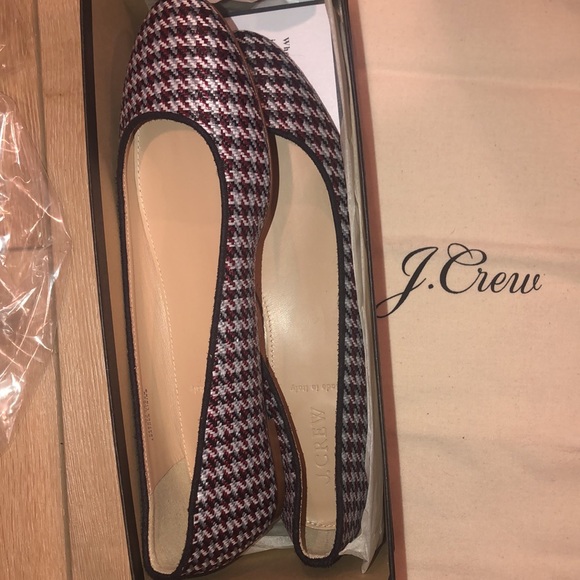Nora Houndstooth Ballet Flats - Made In Italy - New w/ box & dust bag - Picture 8 of 13